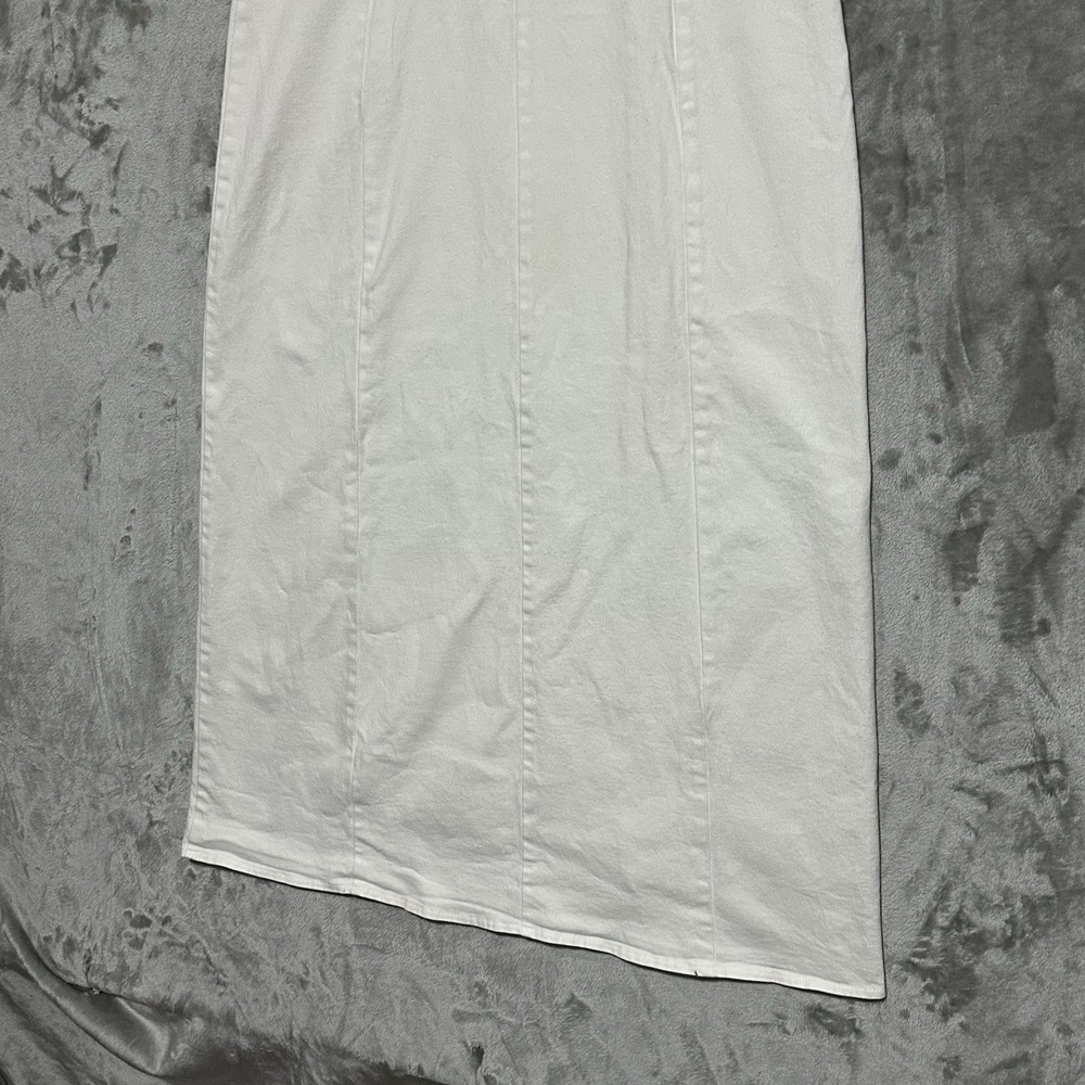Vintage Laundry by Shelli Segal White Denim Maxi Dress Womens 6 Coastal Cowgirl - Picture 11 of 15